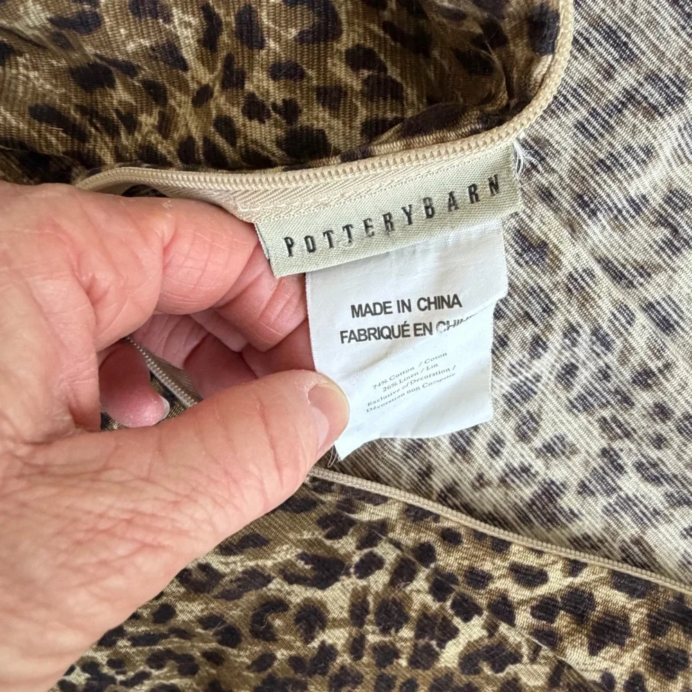 Pottery Barn Leopard Print Accent Pillow 24x24